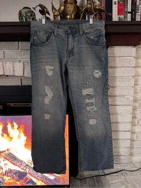 Men's Vintage Distressed Blue Jeans or WOMENS BOYFRIEND STYLE Arizona denim